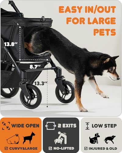 All-Terrain Dog Stroller - 66 lbs Max