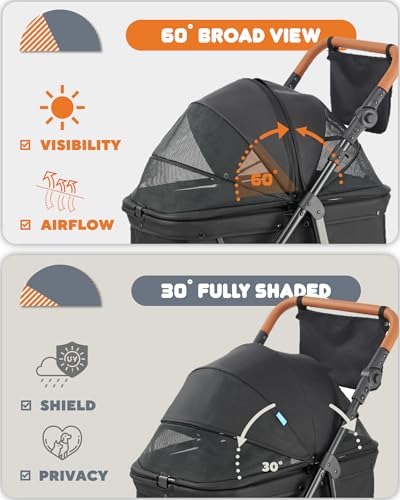 All-Terrain Dog Stroller - 66 lbs Max