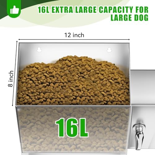 Large Automatic Pet Feeder - 16L Stainless Steel