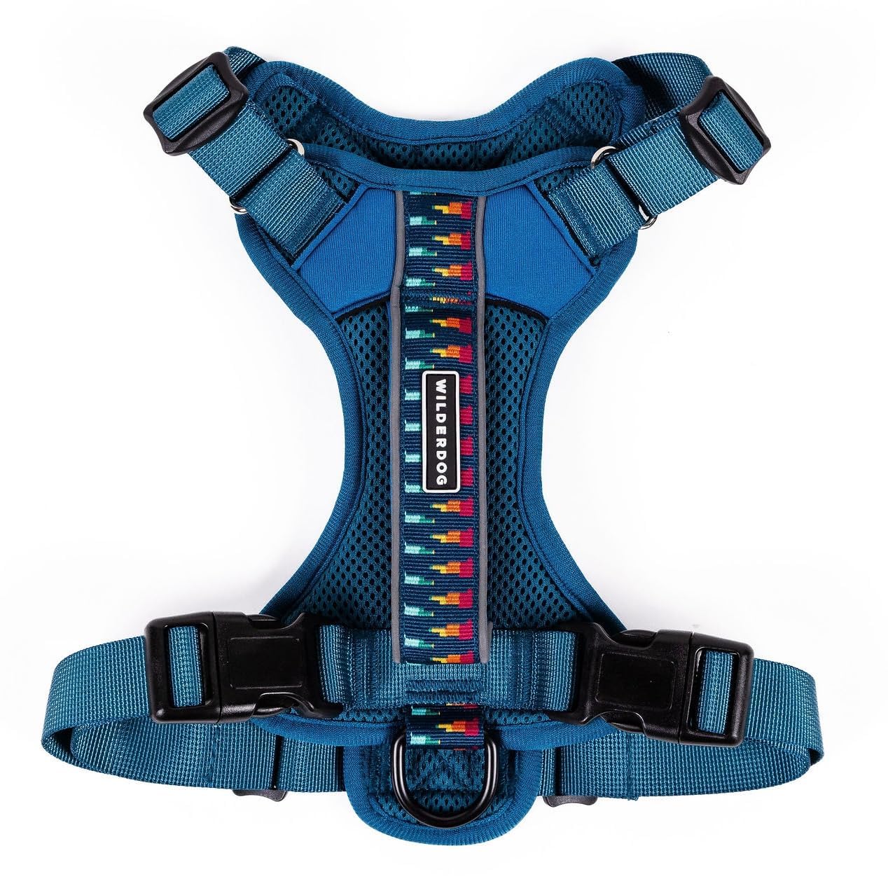 Reflective Dog Harness - Pacific Blue M